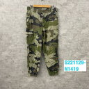 【中古】PAULBOYE 1995 迷彩 カモフラ フランス軍 軍パン ミリタリーパンツ 裾ゴム 84M 実寸W30in USA 海外輸入 古着 S221129...