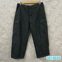 【中古】ブラック ボタンフライ ミリタリー 軍パン カーゴパンツ MEDIUM REGULAR 実寸W35in DLA311-75-C9718 USA 海外輸入...