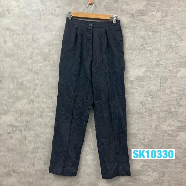 楽天Leteety 楽天市場店【中古】BOYD COOPER ブラック ジップフライ タックパンツ レディース 12 実寸W24in AL01 USA 海外輸入 古着 SK10330