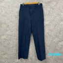 【中古】 MEN's ネイビー ジップフライ 米軍 空軍 ミリタリー スラックパンツ 31S 実寸W30in USA 海外輸入 古着 S10464