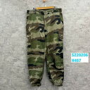 【中古】SOVICO 迷彩 カモフラ フランス軍 軍パン ミリタリーパンツ 92L 実寸W35in USA 海外輸入 古着 S220206-H467