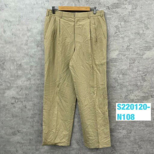 【中古】Oaks Collection ベージュ ジップフライ スラックスパンツ 薄手 春夏 実寸W32in USA 海外輸入古着 S220120-N108 【中古】Oaks Collection ベージュ ジップフライ スラックスパンツ 薄手 春夏 実寸W32in USA 海外輸入古着 S220120-N108