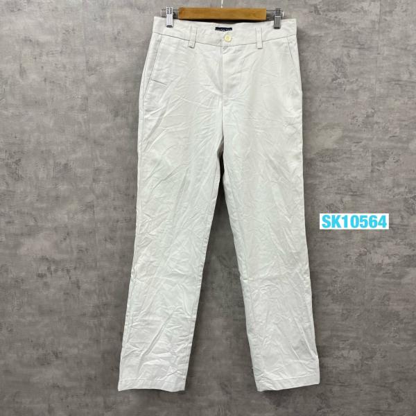 【中古】IZOD American CHINO ホワイトベージュ ジップフライ チノパンツ W29L32 実寸W30in USA 海外輸入 古着 SK10564