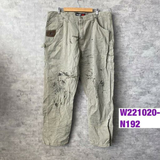 【中古】Wrangler RIGGS WORKWEAR ベージュ ジップフライ ペインターパンツ 40×34 実寸W40in 大きいサイズ 3W020DK USA 海外輸入 古着 W221020-N192 【中古】Wrangler RIGGS WORKWEAR ベージュ ジップフライ ペインターパンツ 40×34 実寸W40in 大きいサイズ 3W020DK USA 海外輸入 古着 W221020-N192