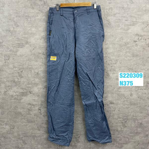 【中古】Le Perroquet ライトブルー ジップフライ ワークパンツ 作業着 T42 実寸W30in ゴムウエスト USA 海外輸入 古着 S220309-N375