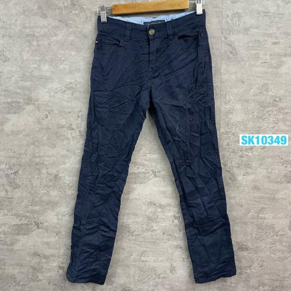 【中古】TOMMY HILFIGER ネイビー ジップフライ カラーパンツ レディース 10 実寸W25in T851021 USA 海外輸入 古着 SK10349