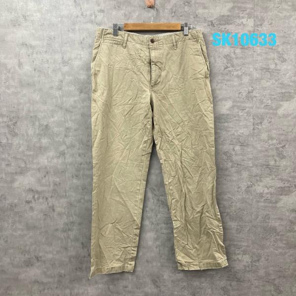 【中古】DOCKERS ベージュ ジップフライ チノパンツ 34x32 実寸W34in USA 海外輸入 古着 SK10633