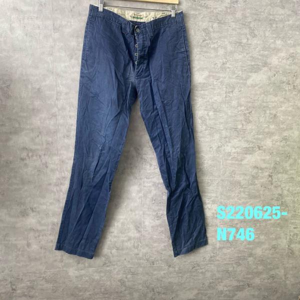 【中古】DOCKERS ネイビー ボタンフライ チノパンツ W36L36 実寸W34in 20205-0838 USA 海外輸入 古着 S220625-N746