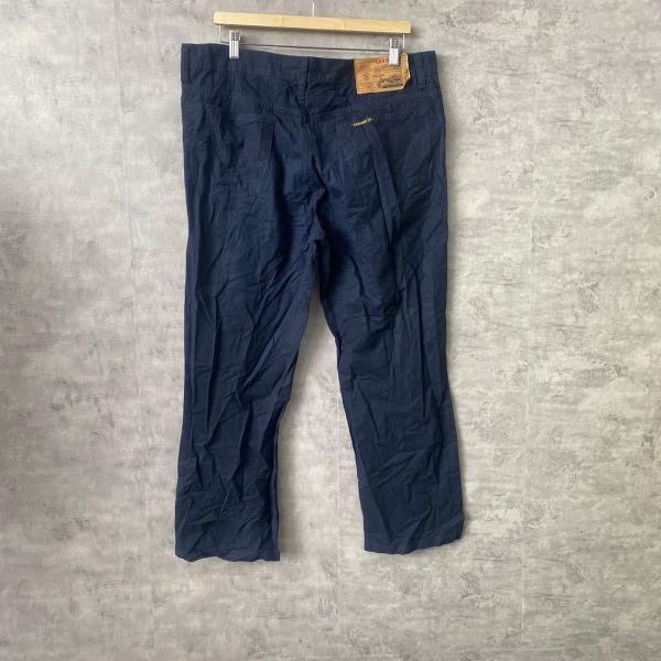 【中古】CARRERA ネイビー ジップフライ チノパンツ 薄手 春夏 実寸W38in USA 海外輸入 古着 S220628-N806