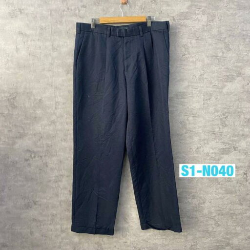 【中古】DOCKERS PREMIUM ネイビー ジップフライ ツータック チノパンツ W36 L34 USA 海外輸入 古着 S1-N040 【中古】DOCKERS PREMIUM ネイビー ジップフライ ツータック チノパンツ W36 L34 USA 海外輸入 古着 S1-N040