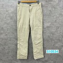 【中古】TOMMY HILFIGER ベージュ ジップフライ チノパンツ レディース 14 実寸W28in USA 海外輸入 古着 S10534(4)