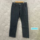 【中古】WORKERS メンズ Regular Fit ブラック ジップフライ デニムジーンズパンツ 42 実寸32in 24580 USA 海外輸入 古着 AS058