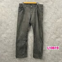 【中古】Levi's514TM ダークグレー チノ カラーパンツ 黒タブ 黒パッチ ジップフライ W36L34 実寸W36in 00514-0408 USA 海外輸入 古着 L10619