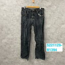 【中古】DYNAM JEANS ブラック ジップフライ デニムジーンズパンツ 実寸W33in USA 海外輸入 古着 S221129-N1394(4)