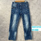 【中古】Jaylvis jeans ブルー ボタンフライ デニムジーンズパンツ 31 実寸W32in USA 海外輸入 古着 S221210-N1488