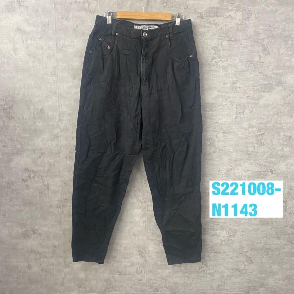 【中古】ZENA JEANS ブラック ジップフライ デニムジーンズパンツ 16 実寸W33in RN49628 USA 海外輸入 古着 S221008-N1143