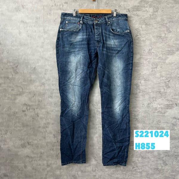 【中古】SERGE BLANCO VINTAGE RUGBY DENIM ブルー ボタンフライ デニムジーンズパンツ 40 実寸W38in U..