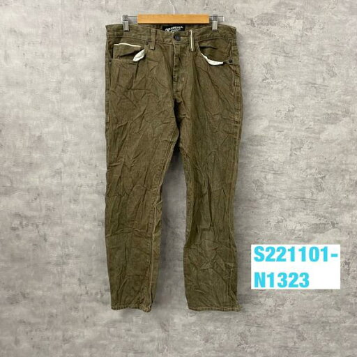 【中古】ARIZONA JEAN CO カーキ スリムストレート ジップフライ デニムジーンズパンツ 32×30 実寸W33in RN93677 USA 海外輸入 古着 S221101-N1323 【中古】ARIZONA JEAN CO カーキ スリムストレート ジップフライ デニムジーンズパンツ 32×30 実寸W33in RN93677 USA 海外輸入 古着 S221101-N1323