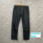 【中古】Jaylvis Jeans F&S ブラック ボタンフライ ワーク デニムジーンズパンツ 34 実寸W34in USA 海外輸入 古着 S220209-N239