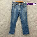 【中古】Wrangler ブルー ジップフライ デニムジーンズパンツ W34L30 実寸W33in W5759-0D USA 海外輸入 古着 WK10017