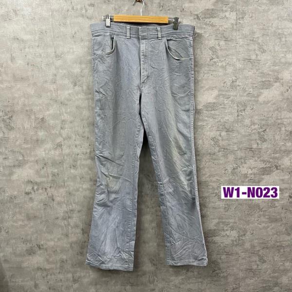 【中古】Wrangler USA製 グレー ジップフライ デニムジーンズパンツ W36L34 実寸W35in 85498GY USA 海外輸入 古着 W1-N023