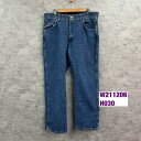 【中古】Wrangler ブルー ジップフライ レギュラーデニムジーンズパンツ 36×29 実寸W36in 855WAQD USA 海外輸入 古着 W211206-H030(4)