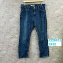 【中古】TOMMY HILFIGER DENIM ブルー CLASSIC ジップフライ デニムジーンズパンツ 34/32 実寸W37in RN#77806 USA 海外輸入 古着 S220705-H790