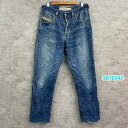 【中古】DIESEL BASIC JEANS イタリア製 ブルー ボタンフライ デニムジーンズパンツ 36 実寸W33in T00200700 USA 海外輸入 古着 SK10342