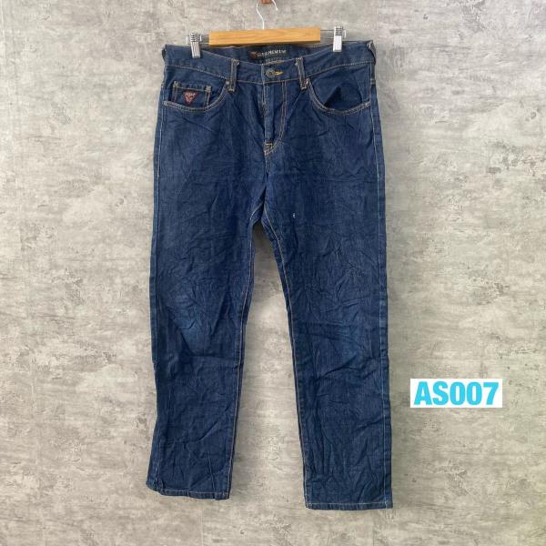 【中古】GUESS USA PREMIUM インディゴブルー ジップフライ デニムジーンズパンツ W33L32 実寸34in USA 海外輸入 古着 AS007