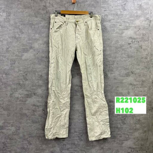【中古】Lee JEANS ホワイトベージュ ボタンフライ カラーパンツ 黒タグ 実寸W33in USA 海外輸入 古着 R221025-H102 【中古】Lee JEANS ホワイトベージュ ボタンフライ カラーパンツ 黒タグ 実寸W33in USA 海外輸入 古着 R221025-H102