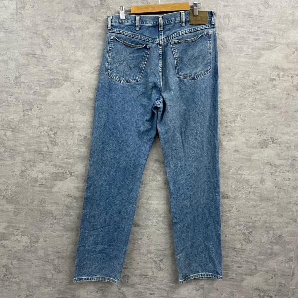 【中古】Wrangler RUGGED WEAR ブルー ジップフライ デニムジーンズパンツ 34×34 実寸W35in USA 海外輸入 古着 W220116-N008