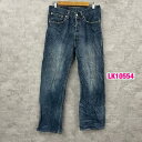 【中古】Levi's508 04 ブルー ボタンフライ デニムジーンズパンツ W29L30 実寸W29in 赤タブ 005080436 USA 海外輸入 古着 LK10554(4)