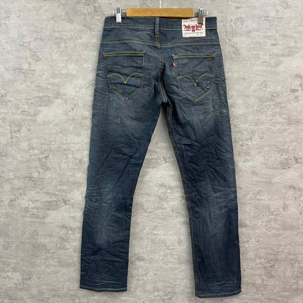 【中古】Levi's ブルー ジップフライ デニムジーンズパンツ W29L32 実寸W30in 赤タブ 00504-0131 USA 海外輸入 古着 LK10251