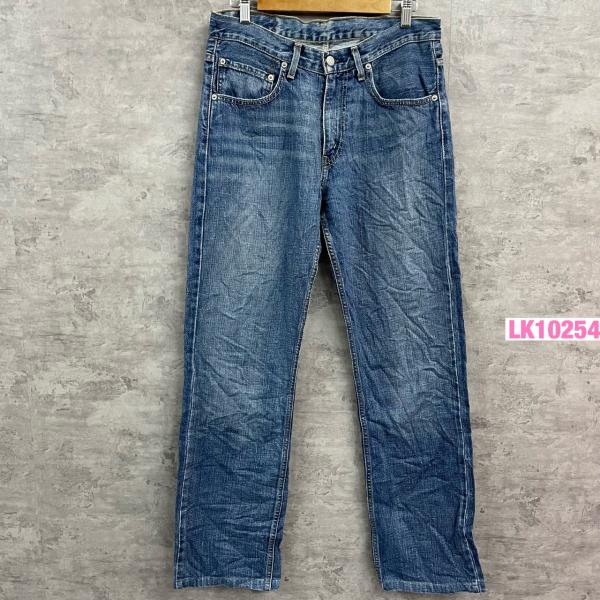 【中古】Levi's752 ブルー ジップフライ デニムジーンズパンツ W32L34 実寸W31in 赤タブ 007520013 USA 海外輸入 古着 LK10254