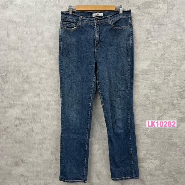 【中古】Levi's512TM ブルー ストレート ジップフライ デニムジーンズパン 16M 実寸W31in 赤タブ 581190001 USA 海外輸入 古着 LK10282