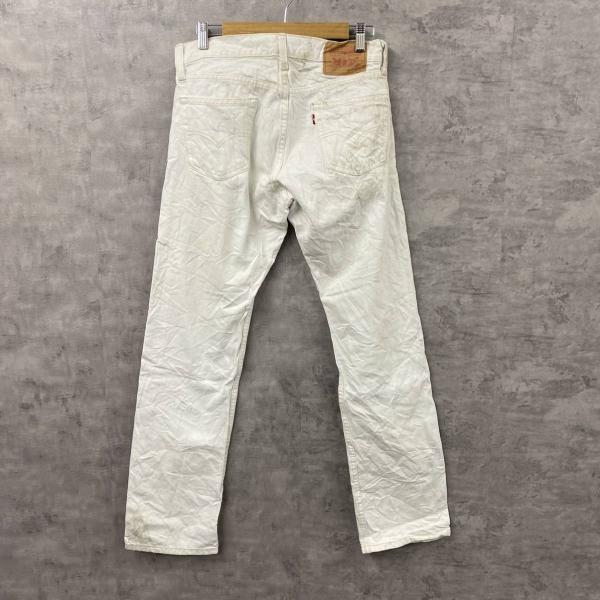 【中古】Levi's514TM ホワイト カラーデニムジーンズパンツ 赤タブ ジップフライ 30×32 実寸W31in 00514-0347 USA 海外輸入 古着 L10581