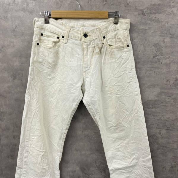 【中古】Levi's514TM ホワイト カラーデニムジーンズパンツ 赤タブ ジップフライ 30×32 実寸W31in 00514-0347 USA 海外輸入 古着 L10581