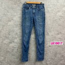 【中古】Levi's311 ブルー ジップフライ デニムジーンズパンツ レディース W27L32 実寸W28in 赤タブ 19626-0074 USA 海外輸入 古着 LK10017