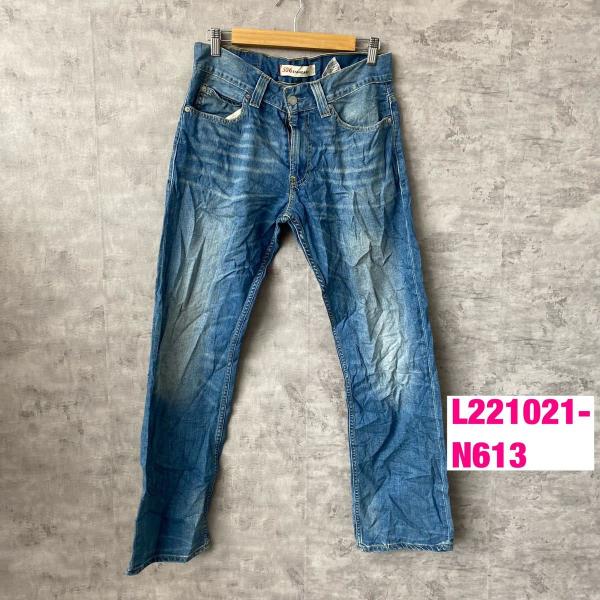 【中古】Levi 039 s506 ライトブルー スタンダード デニムジーンズパンツ W31L32 実寸W30in 赤タブ 00506-0418 USA 海外輸入 古着 L221021-N613