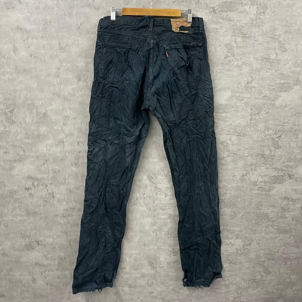 【中古】Levi's501 ブラック ボタンフライ デニムジーンズパンツ W36L36 実寸W33in 赤タブ 005010165 USA 海外輸入 古着 LK10597