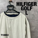 【中古】TOMMY HILFIGER GOLF ベージュ プルオーバー ウィンドブレーカー トミーゴルフ 長袖 L 裏地メッシュ T10053