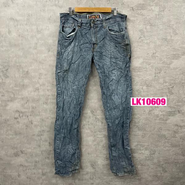 【中古】Levi's511TM ブルー スキニー ジップフライ デニムジーンズパンツ W36L34 実寸W35in 赤タブ 045110039 USA 海外輸入 古着 LK10609