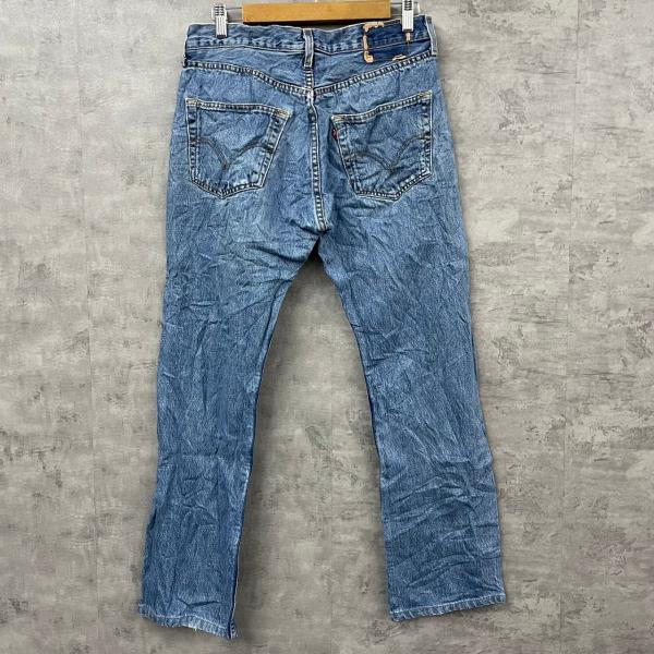 【中古】Levi's501 ライトブルー ボタンフライ デニムジーンズパンツ W31L32 実寸W31in 赤タブ 5010114 USA 海外輸入 古着 LK10722