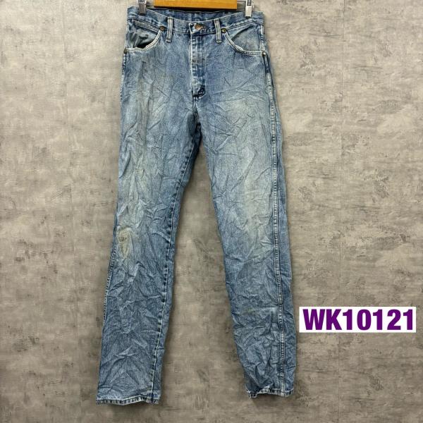 【中古】Wrangler ラングラー デニムジーンズパンツ ライトブルー ジップフライ 30×36 実寸W30in 13MWZGK 古着 WK10121