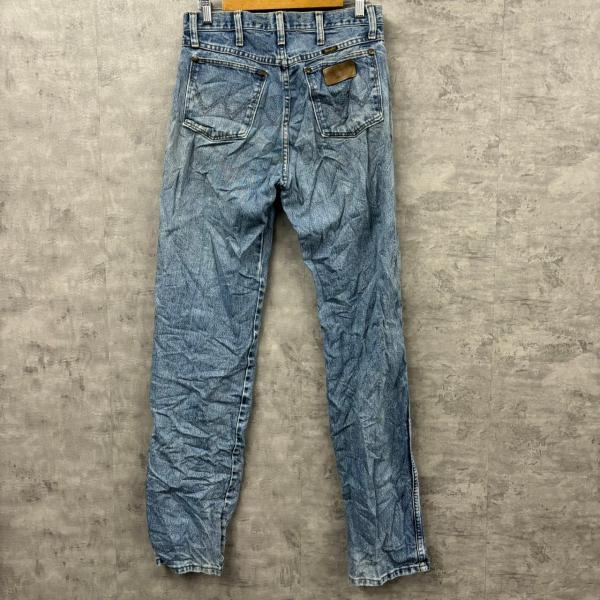 【中古】Wrangler ラングラー デニムジーンズパンツ ライトブルー ジップフライ 30×36 実寸W30in 13MWZGK 古着 WK10121