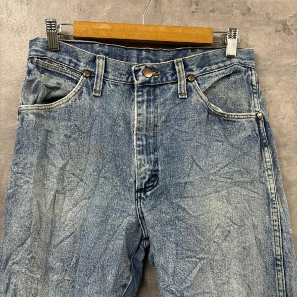 【中古】Wrangler ラングラー デニムジーンズパンツ ライトブルー ジップフライ 30×36 実寸W30in 13MWZGK 古着 WK10121