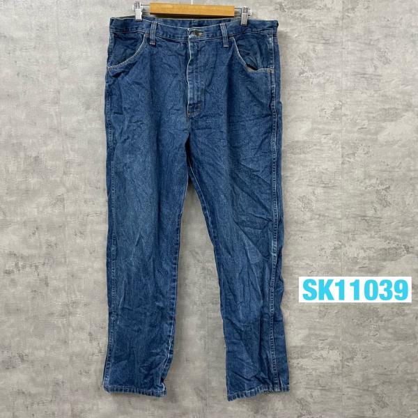 【中古】RUSTLER ラスラー デニムジーンズパンツ ブルー ジップフライ 38×30 実寸W37in 87619PW USA 海外輸入 古着 SK11039