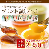 【送料無料】オリジナルプリンのお試しセット