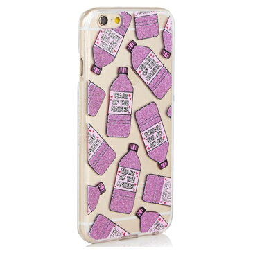 セール skinnydip ラメ iphone6ケース iphone6sケース かわいい ボトル柄 スキニーディップ ロンドン IPHONE 6 6S TEARS OF THE HATERS CASE アイフォン シックス エス スマホカバー ピンク キラキラ 装飾 可愛らしい 透明 お洒落 保護シートセット 海外ブランド