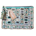【 訳あり 在庫のみ 】 STAR MELA スターメラ クラッチバッグ クラッチバック 刺繍 ネイビー SARI EMB CLUTCH BAG ( タッセル ...